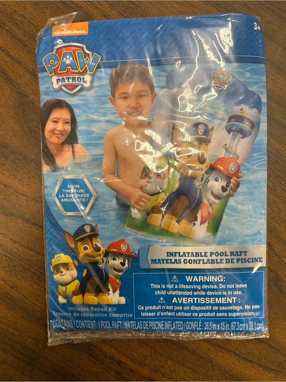 New Nickelodeon PAW Patrol Inflatable Pool Raft - Blue/Green 3 Available